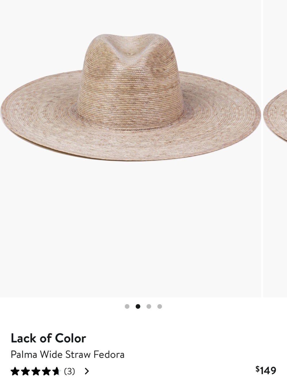 Lack Of Color Palma Wide Brim Straw Fedora Hat - Natural Tan